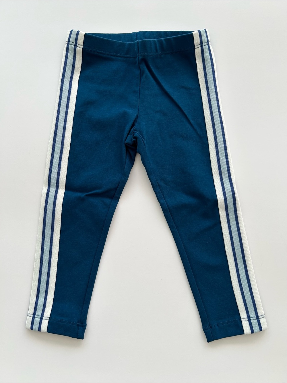NWT Tea Collection Ascot Blue Sporty Stripe Leggings Size 2 Unisex